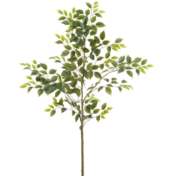 60" Ficus Leaf Silk Stem Branch -Green (Pack of 6) - PSF865-GR