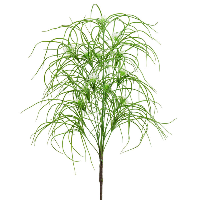 43" Artificial Blooming Onion Grass Leaf Stem -Green/Cream (Pack of 6) - PSG321-GR/CR