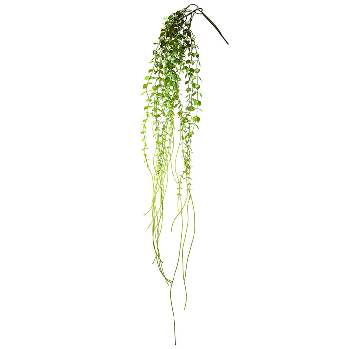 27" Hanging Mini Silk Button Fern Leaf Grass Stem -Green (pack of 12) - PSG843-GR