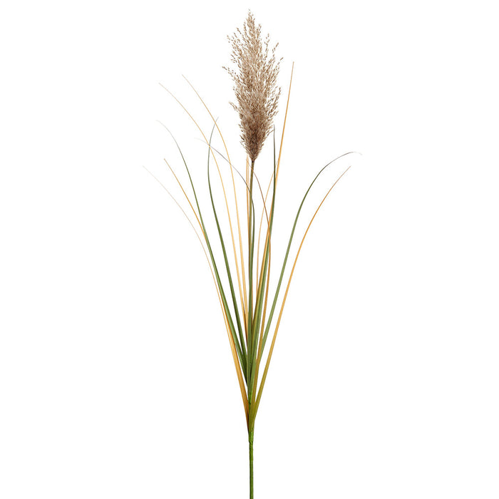44" Blooming Pampas Grass Leaf Artificial Stem -Tan (pack of 12) - PSG927-TN
