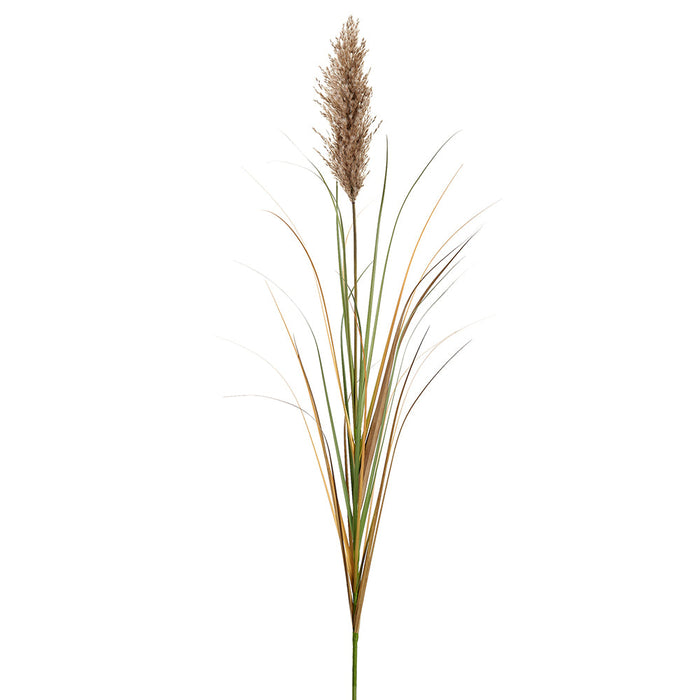 60" Blooming Pampas Grass Leaf Artificial Stem -Tan (Pack of 12) - PSG928-TN