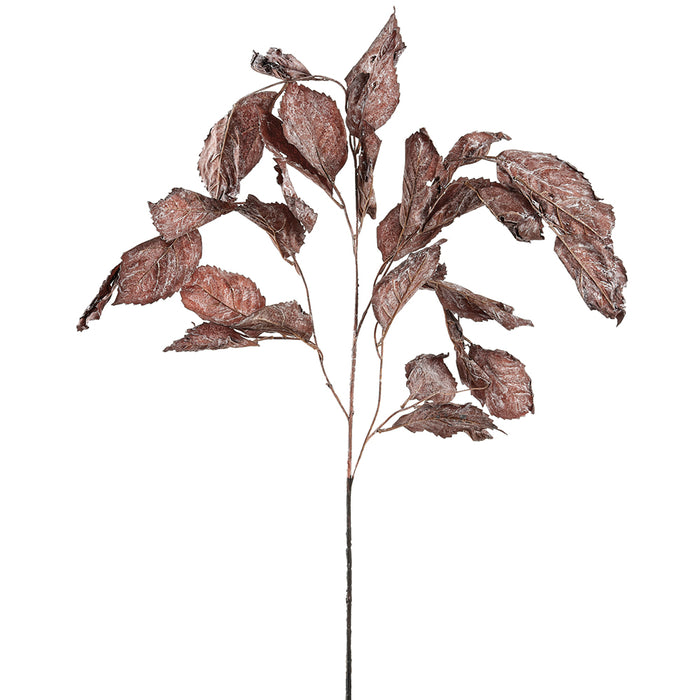 40.5" Artificial Dried-Look Hydrangea Leaf Stem -Brown (pack of 12) - PSH015-BR