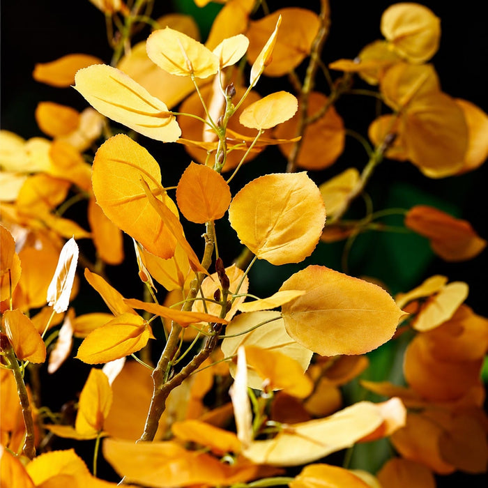 47" Silk Aspen Leaf Stem -Yellow (Pack of 12) - PSL514-YE