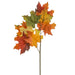 23" Silk Maple Leaf Stem -Orange/Green (pack of 24) - PSM012-OR/GR
