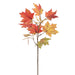 18" Artificial Maple Leaf Stem -Orange/Green (Pack of 12) - PSM039-OR/GR