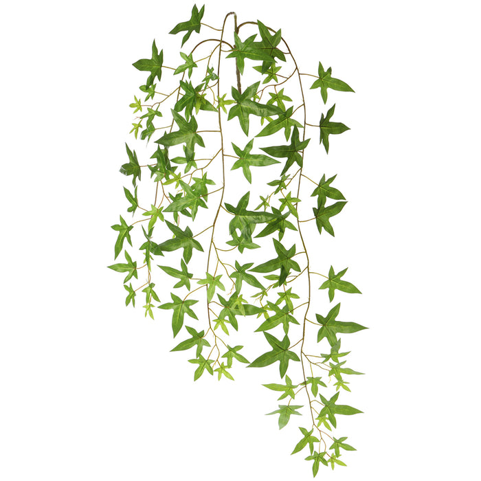 44"" Hanging Silk Japanese Maple Leaf Stem -Green (Pack of 12) - PSM046-GR