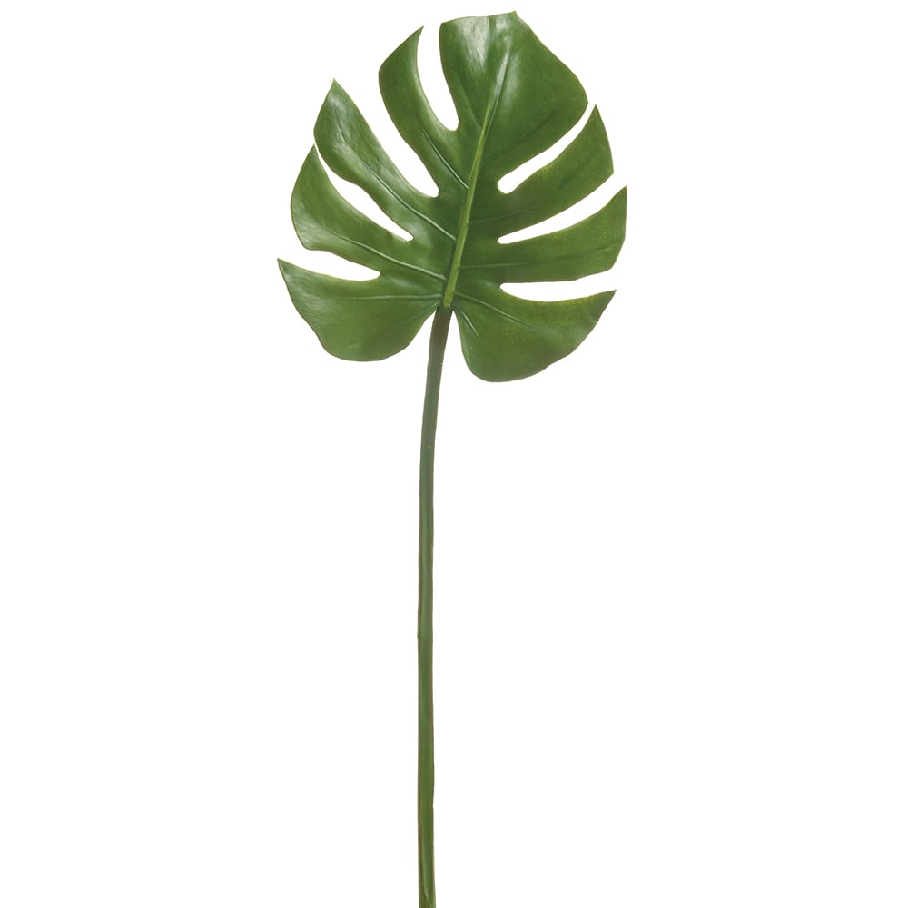 29" Silk Monstera Split Philodendron Leaf Stem Green — Silks Are Forever