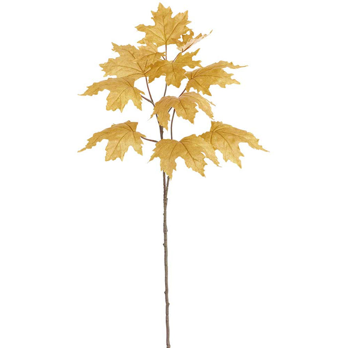 29" Maple Leaf Silk Stem -Amber (Pack of 12) - PSM065-AM
