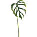 33.5" Monstera Dilacerata Split Philodendron Leaf Silk Stem -Green (Pack of 12) - PSM192-GR