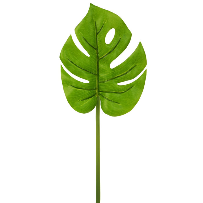 20" Silk Split Philodendron Monstera Leaf Stem -Green (pack of 12) - PSM201-GR