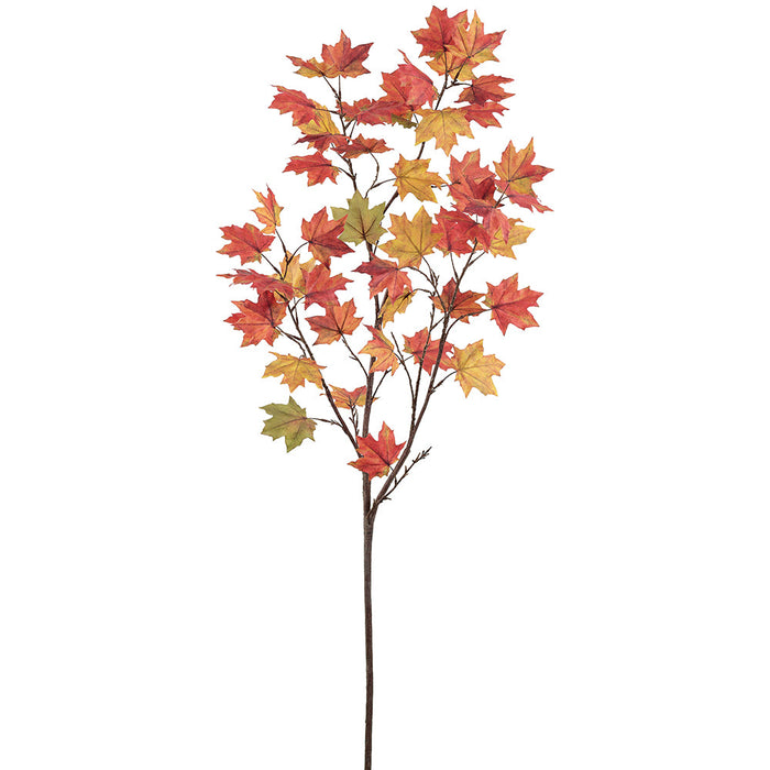62" Maple Leaf Silk Branch Stem -Fall (Pack of 6) - PSM294-FA