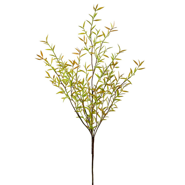 31" Silk Myrtle Leaf Stem -Green/Burgundy (pack of 12) - PSM368-GR/BU