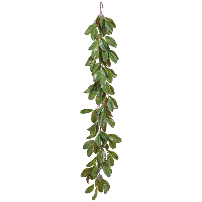 6' Artificial Magnolia Leaf Garland -Green (Pack of 6) - PSM548-GR