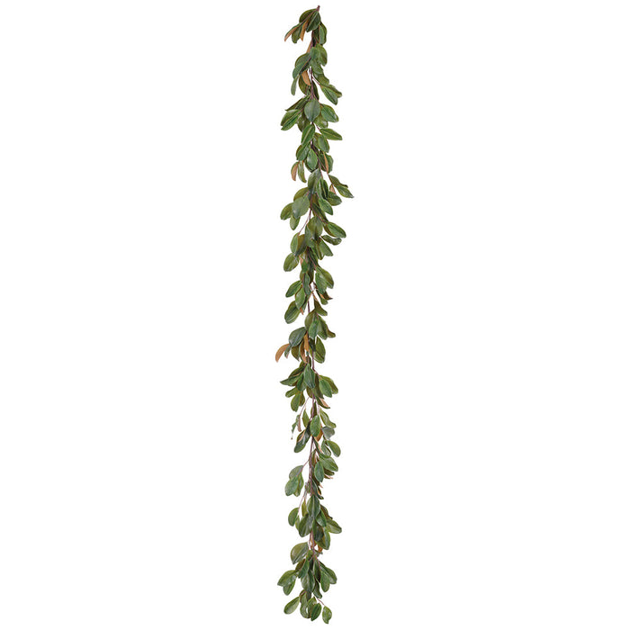 12' Artificial Magnolia Leaf Garland -Green (Pack of 4) - PSM549-GR