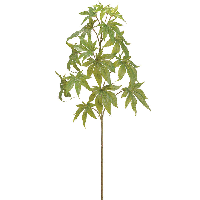 39" Silk Marijuana Leaf Stem -Green (pack of 6) - PSM589-GR