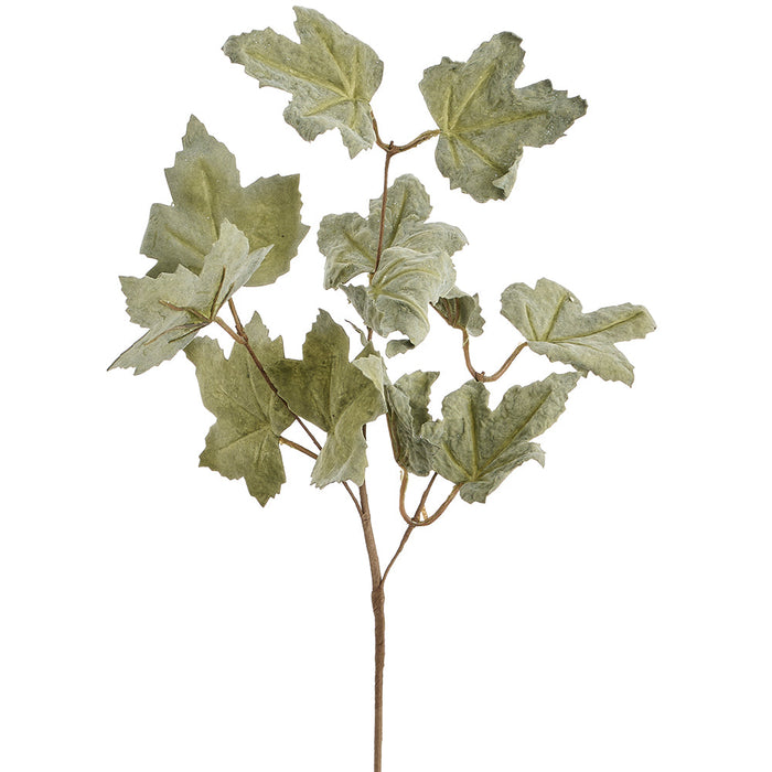 18.5" Maple Leaf Silk Stem -Green (Pack of 12) - PSM928-GR