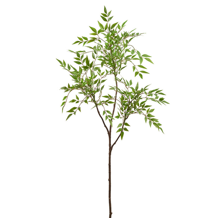 55.5" Artificial Nandina Leaf Stem -Green (Pack of 6) - PSN223-GR