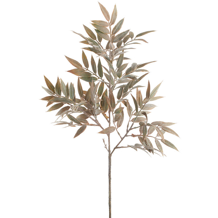 28" Nandina Leaf Silk Stem -Brown (Pack of 12) - PSN571-BR