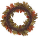 26" Oak Leaf w/Acorn Artificial Wreath -Brown/Green (Pack of 2) - PSO007-BR/GR