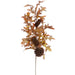 33" Artificial Oak Leaf w/Pinecone Stem -Brown/Fall (Pack of 12) - PSO014-BR/FA