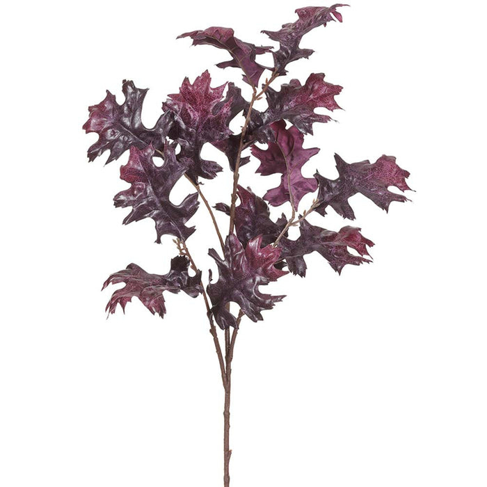 28" Silk Oak Leaf Stem -2 Tone Purple (Pack of 12) - PSO228-PU/TT