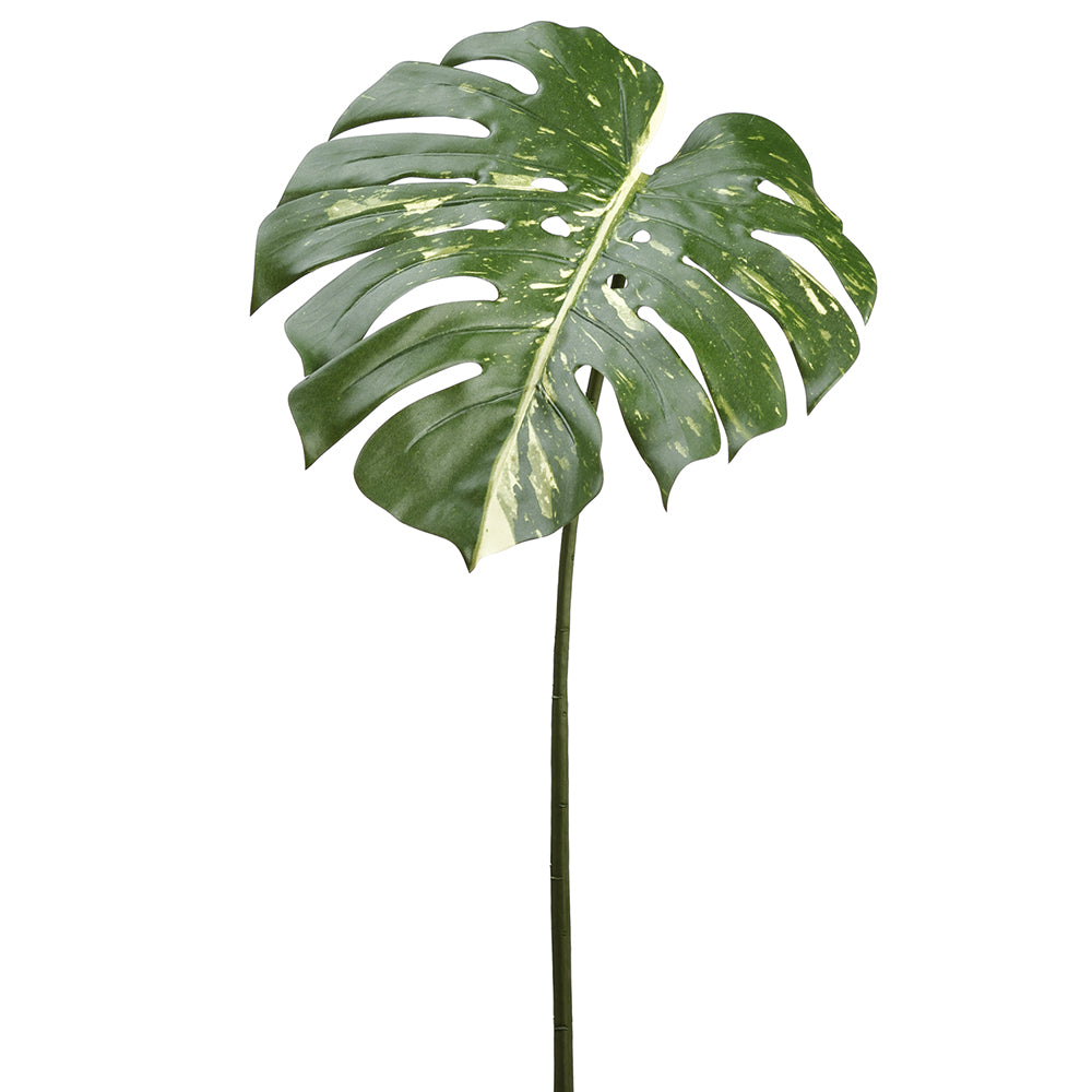 faux philodendron leaf 23.5" Philodendron Spray Two Tone Green