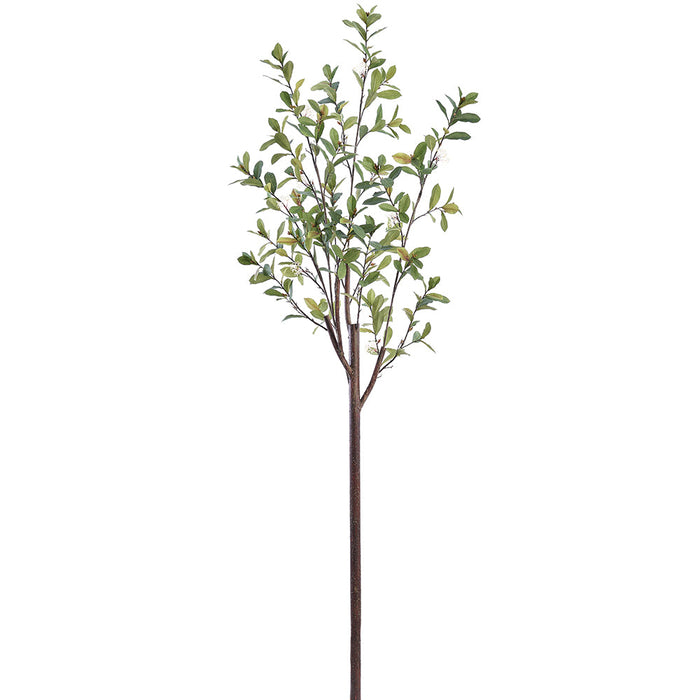 104" Photinia Leaf With Blossom Silk Branch Stem -Green (Pack of 2) - PSP044-GR