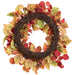 23" Mixed Fall Leaf & Pinecone Artificial Wreath -Fall (Pack of 4) - PSP063-FA