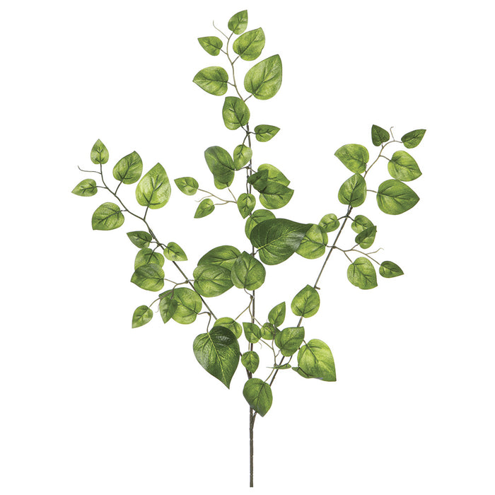 22" Silk Mini Philodendron Leaf Stem -Green (Pack of 12) - PSP224-GR