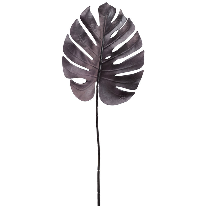 29" Artificial Split Philodendron Monstera Leaf Stem -Black (pack of 12) - PSP364-BK