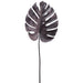 29" Artificial Split Philodendron Monstera Leaf Stem -Black (Pack of 12) - PSP364-BK
