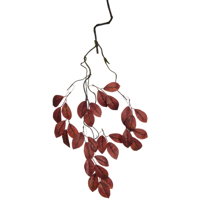 40" Hanging Artificial Salal Leaf Stem -Burgundy (Pack of 12) - PSS006-BU