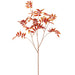 39" Velvet Sorbus Leaf Artificial Stem -Flame (pack of 12) - PSS289-FL