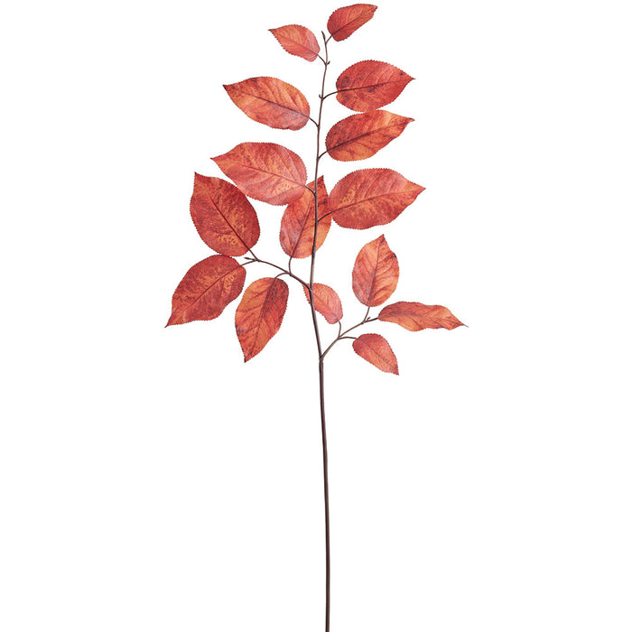 29" Silk Salal Leaf Stem -Flame (pack of 12) - PSS442-FL