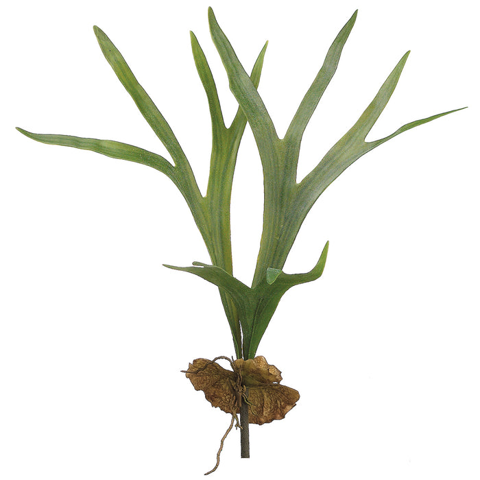 22.5" Artificial Staghorn Plant Fern Stem -Green (pack of 6) - PSS833-GR