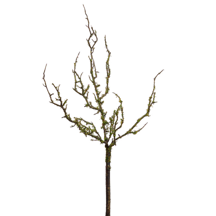 23.5" Artificial Twig With Moss Stem -Green (pack of 12) - PST023-GR
