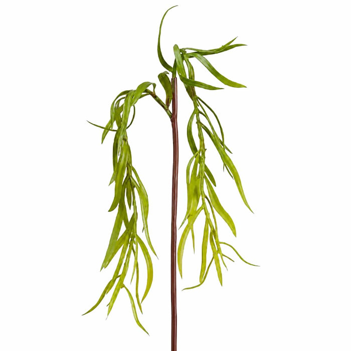 15.5" Hanging Artificial Willow Stem -Green (Pack of 72) - PSW018-GR
