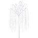 69" Hanging Glittered Artificial Halloween Willow Leaf Stem -White (pack of 12) - PSW176-WH