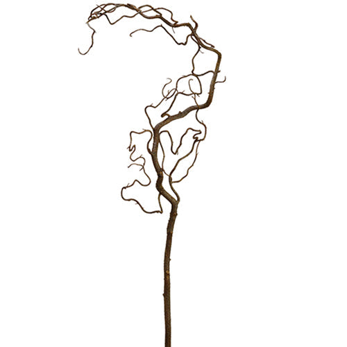 58.5" Artificial Curly Willow Branch Stem -2 Tone Brown (Pack of 12) - PSW742-BR/TT