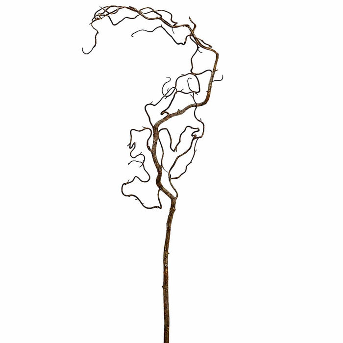 58.5" Artificial Curly Willow Branch Stem -2 Tone Brown (Pack of 12) - PSW742-BR/TT