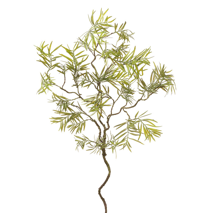 44" Silk Water Willow Leaf Stem -Green (Pack of 12) - PSW823-GR