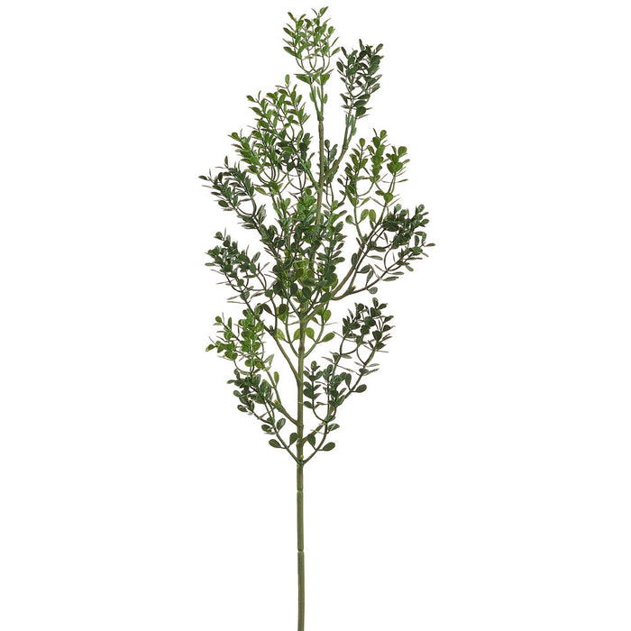 24" Artificial Boxwood Leaf Stem -Green (pack of 12) - PSZ979-GR