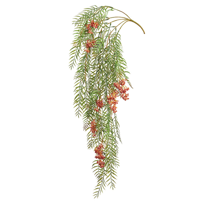 31" Hanging Artificial Pepperberry Stem -Brick (pack of 12) - PVP310-BC