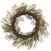 24" Artificial Acacia Leaf Hanging Wreath -Green (pack of 2) - PWA401-GR