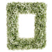 21"Hx18"W Artificial Boxwood Rectangle-Shaped Hanging Wreath -Green/Cream (pack of 2) - PWB136-GR/CR