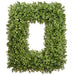 22"Hx18"W Artificial Boxwood Rectangle-Shaped Hanging Wreath -Green - PWB223-GR