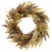 24" Artificial Mixed Cedar Leaf & Pine Wreath -Beige/Brown - PWC023-BE/BR