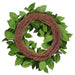 26" Camellia Leaf Silk Wreath -Green (Pack of 2) - PWC429-GR