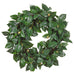 26" Camellia Leaf Silk Hanging Wreath -Green (pack of 2) - PWC429-GR