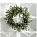 24" Silk Eucalyptus Hanging Wreath -Green/Gray - PWE025-GR/GY